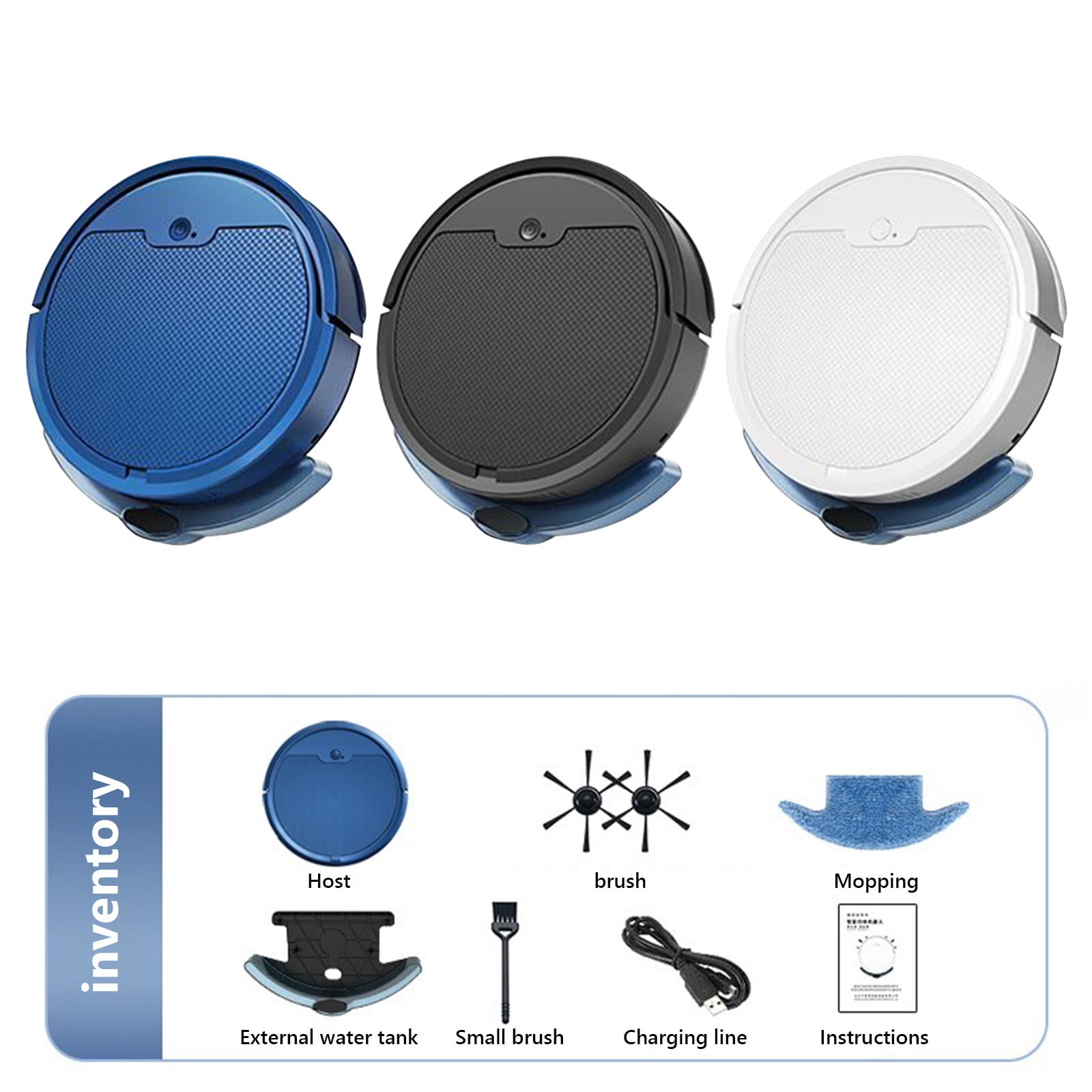 Anckoeil Home Tools Robot Vacuum Cleaner and Mop One Two In One Mopping Robot Vacuum with Water Tank and Dustbin 2000 PA Suction 80 Min-Running Powerful Robotic Vacuum