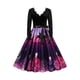 thumbnail image 1 of Vestido vintage de mujer de manga larga con escote en V para Navidad de los años 50, para fiestas de noche, bailes de casa, playa, de invierno, festivo, de verano, para mujer, tallas, 1 of 5