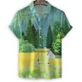 thumbnail image 5 of Camisa retro de campo para hombre, camisas hawaianas de manga corta con solapa y estampado 3D de verano, blusa holgada con botones de estilo callejero de Harajuku, ropa Y2k, 5 of 5