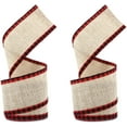 thumbnail image 1 of Naler Christmas Wired Edge Ribbon 2 Roll 6 Yard × 2.5Inch Christmas Buffalo Plaid Ribbon Burlap Ribbon Wired Ribbon for Christmas Tree Decoration DIY Crafts Gift Wrapping, 1 of 6