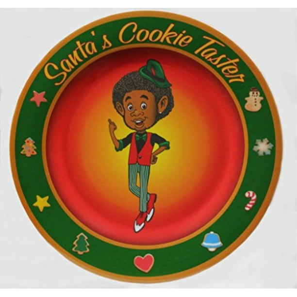 christmas and kwanzaa holiday dessert plate/wall art with african