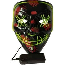 Studio Halloween Purge Light Up Yellow Cross Hatch Eyes Mask Costume Accessory