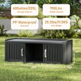 thumbnail image 3 of Bifanuo 46.8" Shoe Storage Cabinet with Waterproof UV-Resistant, Entryway Shoe Cabinet with 2 Doors, Outdoor Shoe Cabinet, for Entryway, Bedroom, Hallway, Living Room, Black, 3 of 10