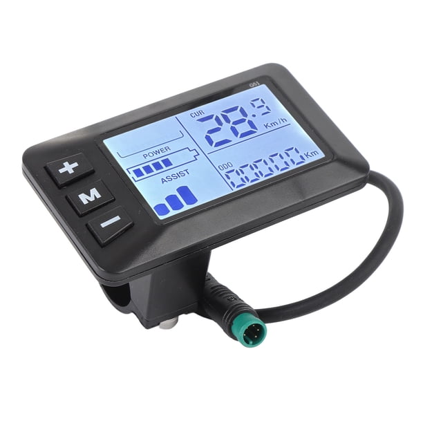 Pantalla LCD Para Bicicleta Eléctrica, Panel LCD Para Scooter Eléctrico, Conector De 5 Pines Resistente Para Manillares De 2,2 Cm