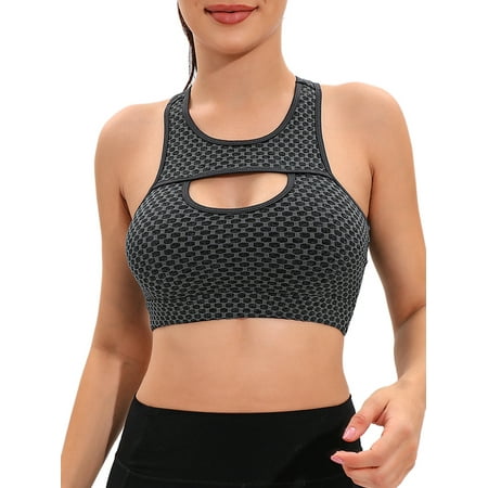 FOCUSSEXY Fit Sports Bra for Women Tank Top Bra Padded Bra Yoga Crop Tank Tops Fitness Workout Running Top