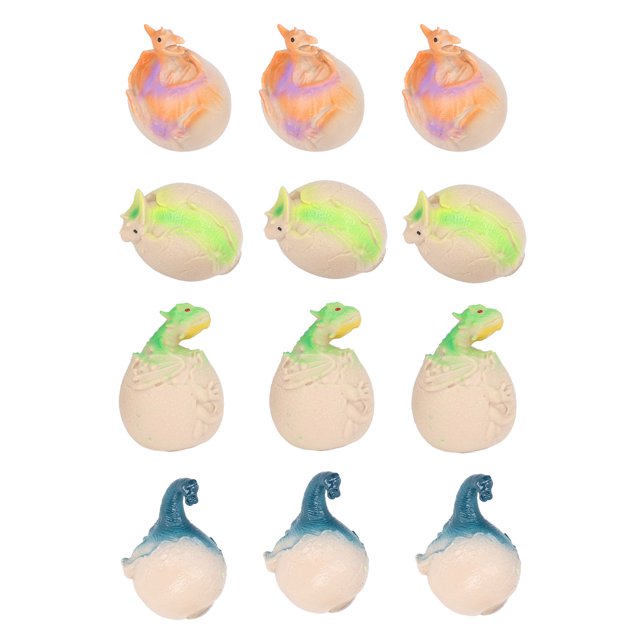 12 Uds juguete a presión para apretar bolas para aliviar el estrés de elevación lenta juguete de ventilación de dinosaurio bola sensorial
