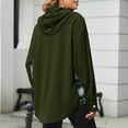 thumbnail image 5 of Winter Warm Jackets For Women Checkered Striped Long Sleeve Casual Pocket Buttons Army Green Coat Outwear S-2XL, 5 of 8