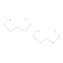 WORGEOUS 2pcs No Lens Eyeglasses Half Eyeglasses Frame Spectacle Frame Metal Glasses Frame