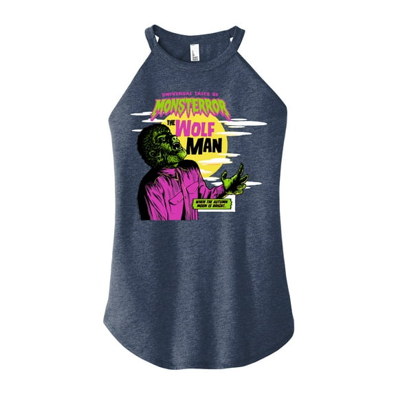 Classic Monsters - Universal Tales of Monsterror - The Wolf Man - When the Autumn Moon is Bright - Juniors High Neck Tank Top