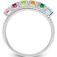 thumbnail image 3 of Sterling Silver Rhodium-Plated Family Jewelry Ring (Size 6) Made In United States xmr8/6ss-6, 3 of 5