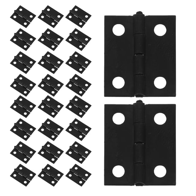 unbranded 50Ud Bisagras Pequeñas De Metal Para Cajas Y Manualidades Negro Fácil Instalación
