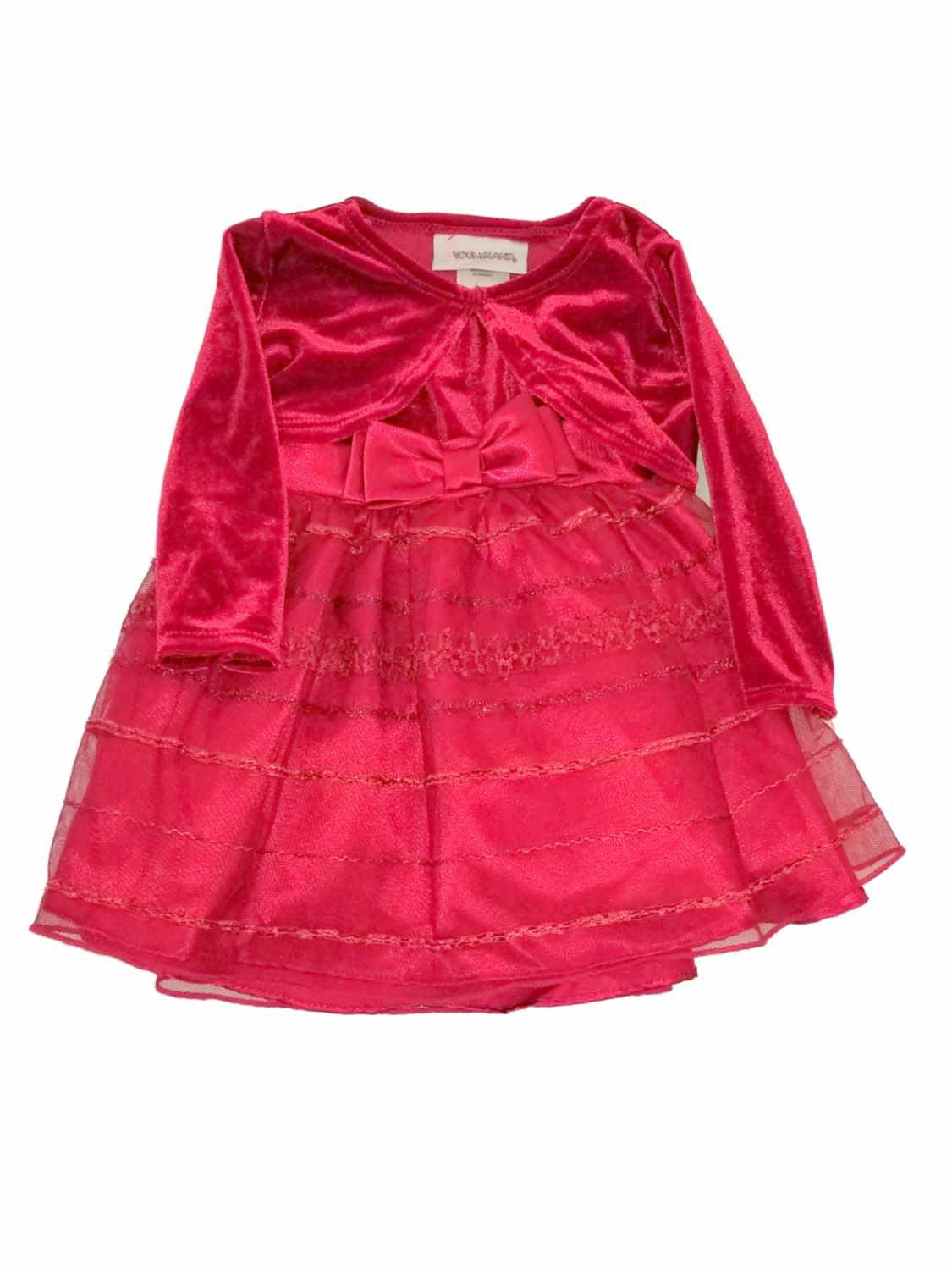 newborn red velvet christmas dress
