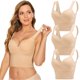 thumbnail image 5 of Pack de 3 sujetadores deportivos sin aros para mujer: acolchados, espalda baja, gran sujeción para yoga/running, diseño que absorbe la humedad., 5 of 7