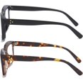 thumbnail image 2 of REAVEE 2 Pack Stylish Oprah Oversized Blue Light Blocking Computer Glasses Women Ladies Non-Prescription Fake Eyeglasses Frames (Black/Leopard,0.0), 2 of 5