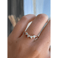 thumbnail image 2 of ESTE ORIGIN 0.48Ct Lab Grown Trillion Cut Diamond Curved Wedding Ring, 1.8mm Delicate Band in 18K Yellow Gold for Women, 2 of 7