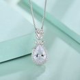 thumbnail image 6 of Starchenie April Cubic Zirconia Birthstone Necklace for Women 925 Sterling Silver Rose Flower Pendant Teardrop Jewelry, 6 of 6