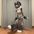 thumbnail image 2 of Cabeza de fursuit, disfraz de cabeza de animal barato, cabeza peluda de gato, disfraz de cabeza de perro lindo, disfraz de juego de rol de Halloween, cabeza de fursuit kemono, 2 of 5