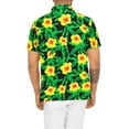 thumbnail image 2 of LA LEELA Men's Hawaiian Shirts Short Sleeve Button Down Shirt Floral Shirt Men Boho Holiday Casual Summer Beach Shirts for Men Funny 3XL Hibiscus, Black, 2 of 4