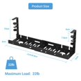 thumbnail image 5 of Drill-Free Under Desks Cable Management Tray, Desk Cord Hider Raceway Under Desks Cable Tray Holder, 5 of 5