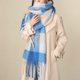 thumbnail image 3 of Bufandas gruesas de invierno para mujer, para clima frío, cálido, de punto grueso, a cuadros, de gran tamaño, 3 of 3