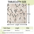thumbnail image 2 of Beige Geometric Triangle Pattern Square Fitted Tablecloth with Elastic Edge,Square Table Cover,Washable Elastic Table Cover for Home Kitchen Party Decor 36"x36", 2 of 6