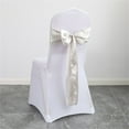 thumbnail image 6 of Liulin Chair Sashes, Elegant Satin Chair Bows, Chair Ribbon Ties Back Sashes for Christmas Wedding Holiday Party Banquet Hotel Restaurant Ceremony Reception Event Decorations, 10.8", Silver, 6 of 9