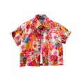 thumbnail image 1 of Gibobby Playeras Niños Camiseta holgada informal de manga corta para niños pequeños, bebés, niños y niñas, estilo playero(Rojo, 8-9 Años), 1 of 5