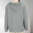 thumbnail image 3 of Zip Up Hoodie Women, Yigetop Autumn Cardigan Zipper Sweatshirt Women Large Size Loose New Student Jacket Top for Women Waffle Hoodie Women Light Ashy L, 3 of 6