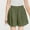 Army Green, variant on Eltusu Girls Casual Shorts, Elastic Waist Solid Color Comfort Relaxed Fit Summer Shorts White Size 8-14 T