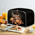 thumbnail image 4 of SEANATIVE Highland Cow Toaster Cover Bread Machine Cover Fits for Most Standard 2 Slice Toasters Keep Toaster Free From Dust And Fingerprint Oven Dustproof Cover, Fall Maple Leaf, 4 of 7