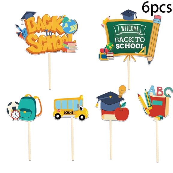 24Pcs Back to School Party Centerpiece Decoration Sticks, Back to School Table Decorations, Welcome Back to School Party Supplies, Suitable for School Classroom Decoration
