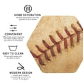 thumbnail image 4 of Balery 6 Pcs Vintage Baseballleather Coasters Set, Drink Table Cup Coasters For Living Room Kitchen Coffee Decor, 4 of 9