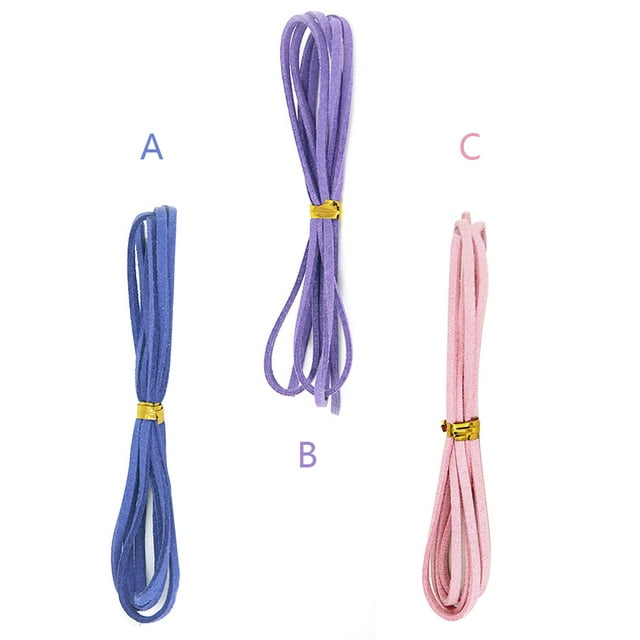 pitrice Leather Rope DIY Cord Long Thread Necklace Belt Handbag Beads String Rope Jewelry Handicraft, A036-A, blue, 5m