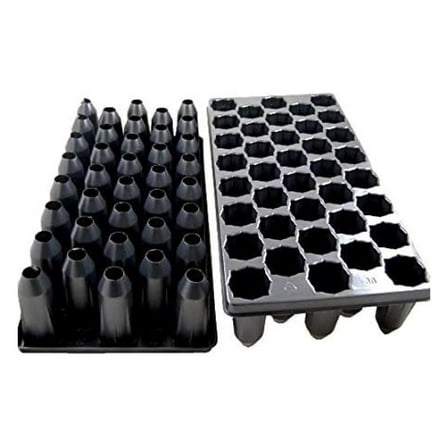 38 Cell Plug Trays - Seed Starting Tray 5 Pack - Deep Cell Nursery Pots for Seedlings, Tomato, Pepper & Vegetable Propagation - Reusable Tree Tube Grow Trays