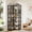 Gray, variant on Fnova 78.7" Tall 7-Tier Corner Bookshelf, Industrial Large Corner Bookcase Storage Display Rack with Metal Frame for Living Room Home Office