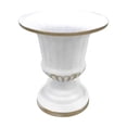 thumbnail image 2 of karymi Vintage White Metal Planter Pots, Small Vase Roman Flower Vase Rustic for Wedding Event Office Table Centerpiece and Gift Gifts for Men Party Favors, 2 of 8