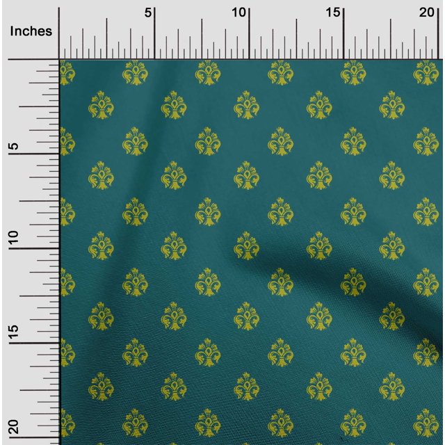 oneOone Polyester Lycra Fabric Floral Block Decor Fabric Printed BTY 56 Inch Wide