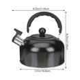thumbnail image 2 of Stovetop Tea Kettle Tea Pot Stainless Steel Whistling Kettle Tea Kettle with Handle 3L, 2 of 3