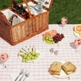 thumbnail image 4 of Picnic Basket for 4 with Utensils, Glasses, and Insulated Cooler Bag - Luxury Camping, Picnic , Picnic Kit, 4 of 6