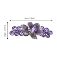 thumbnail image 2 of HONITANO 2Pcs Glitter Crystal Hair Barrettes with Rectangular Rhinestone Design for Everyday Or Bridal Hair Accessories, 2 of 6