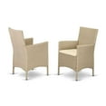 thumbnail image 4 of East West Furniture Valencia 5-piece Modern Metal Patio Set in Cream, 4 of 6