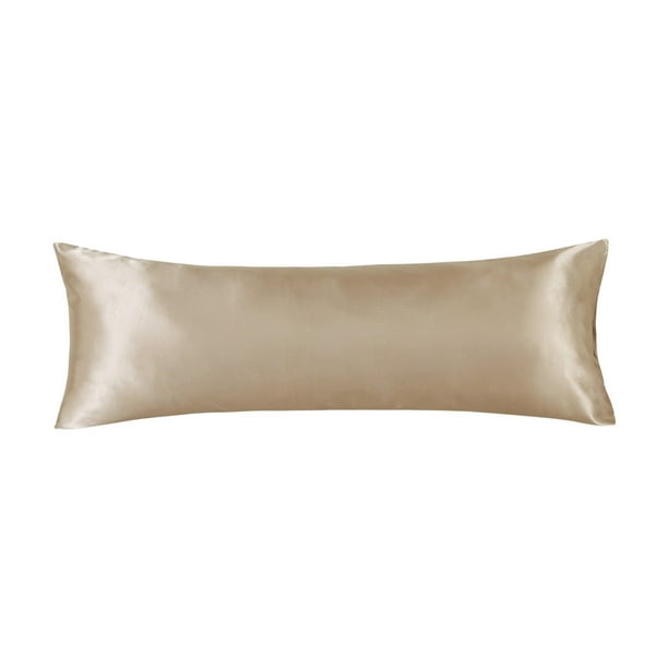 Numerosas fundas de almohada de seda satinada Funda de almohada de seda satinada adecuada para cabello y piel Tamaño estándar 51x137cm Con cremallera oculta Suave transpirable vidrioso y fresco