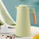 thumbnail image 4 of Tetera aislada, uso doméstico, tetera de presión, doble forro de vidrio, mango de madera de haya, fuerte retención de calor, presiona un botón, sin agua, termo verde claro, 4 of 6