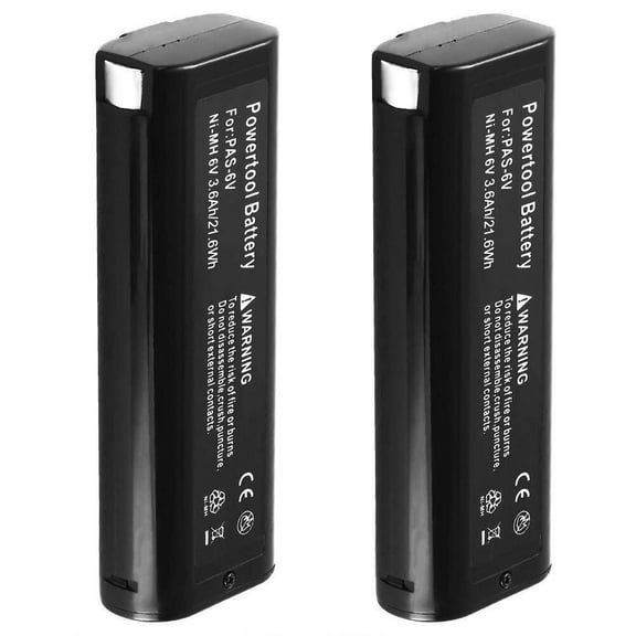 2 Pack 3600mAh 6V Battery Compatible with Paslode 404717 B20544E BCPAS-404717 404400 900400 900420 900600 901000 902000 B20720 CF-325 IM200 F18