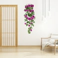 thumbnail image 3 of ziyahi Artificial Rose Garland Simulation Flower Vine Floral Decor Wall Hanging Plastic artificial Flower Rattan, Purple, 3 of 7