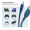 thumbnail image 5 of Powertek Ultra 6ft USB-A to USB-C Cable, Blue, Braided Silicone, Reliable Data Transfers, Durable Tangle-Resistant Charging Cable, 5 of 6