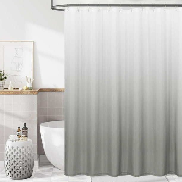 Cortina de Ducha impermeable Jinchan Ombre Gris 178x183 cm