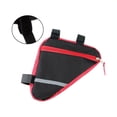 thumbnail image 4 of HLONK QitinDasen Bike Triangle Bag  Bicycle Front Tube Frame Bag  Double- Sided Reflective Decoration Makes Night Riding Safer ( Red), 4 of 5
