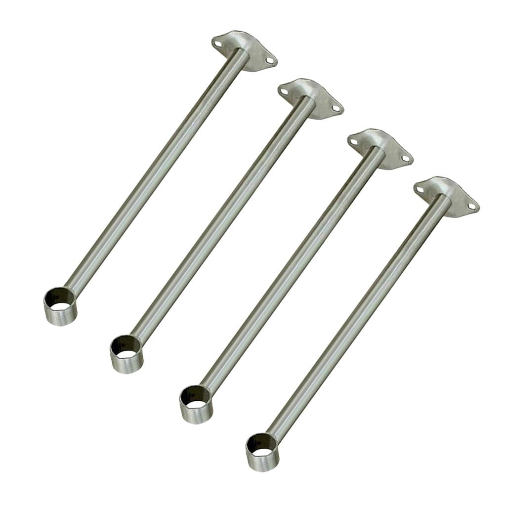 Stainless Steel Wardrobe Pipe Ceiling Mount Bracket Shower Rod Holder