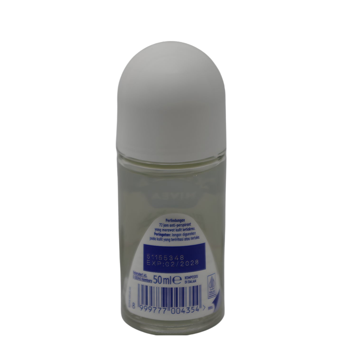 Nivea Black & White Pure Invisible Roll-On Deodorant for Women, Helps Protect Clothes from Marks, Clean Fresh Feminine Fragrance, 50ml - Pack of 3